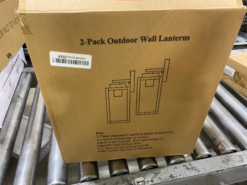 Photo 1 of BesLowe 2-Pack Outdoor Wall Light Fixtures, Exterior Waterproof Wall Lanterns, Porch Sconces Wall Mounted Lighting with E26 Sockets & Glass Shades, Modern Wall Lamps for Patio Front Door, Gold