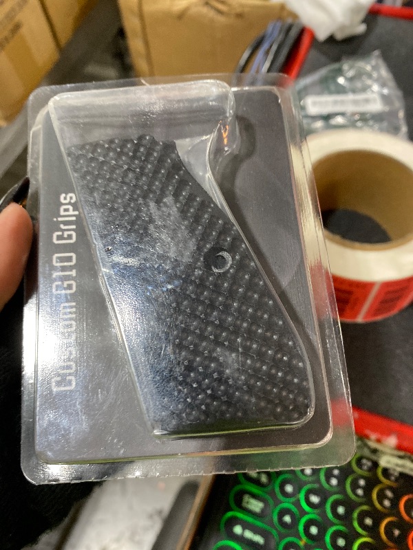 Photo 1 of G10 Grips for CZ Shadow2 Palm Swell Dimple Texture - Black