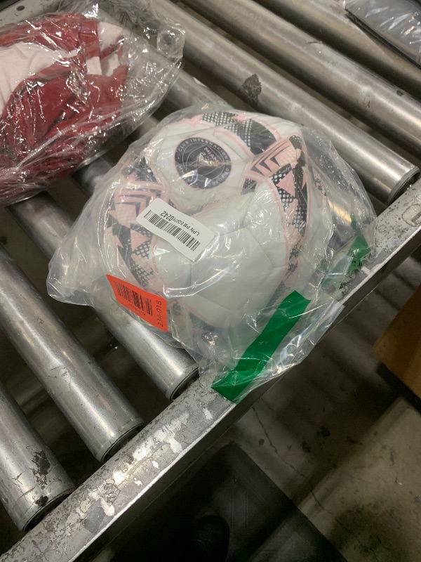 Photo 1 of Franklin Sport MLS Miami FC Soccer Ball - Official Size 5 Soccer Ball - Regulation Size + Weight for Kids + Adults - Boys + Girls - Air Pump Included