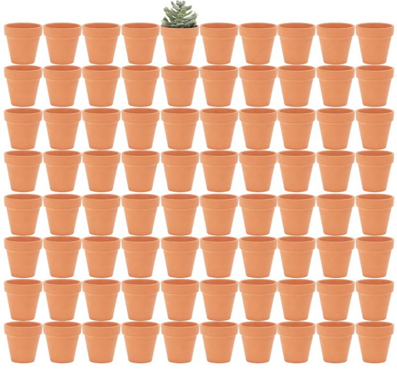 Photo 1 of Yishang 2 inch Small Terracotta Pots with Drainage Holes,Mini Clay Ceramic Pottery Planter,Cactus Flower Nursery Terra Cotta Pots, for Indoor/Outdoor Succulent Plants, Crafts, Wedding Favor(80 Pack)