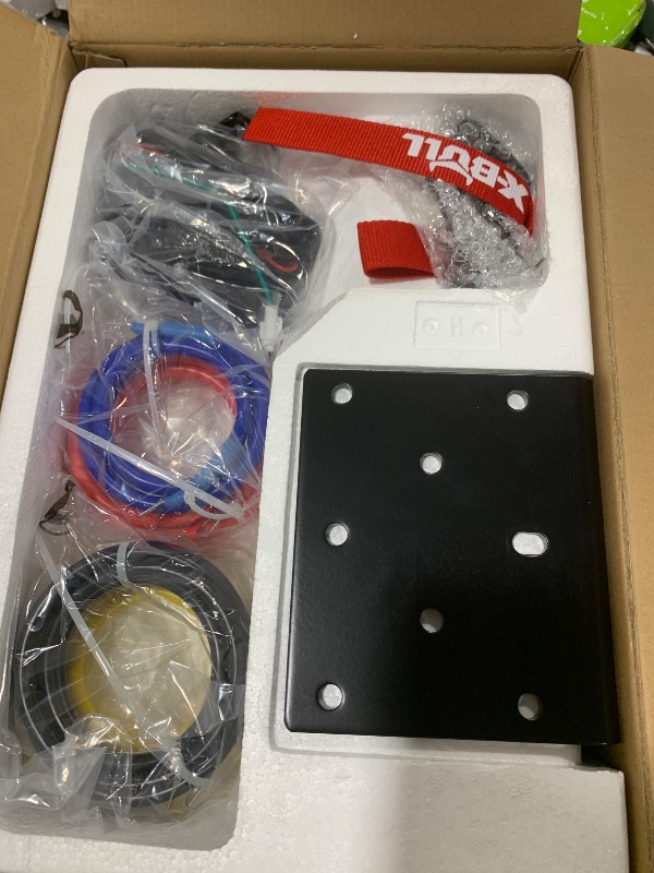Photo 1 of X-BULL New 12V DC 3000LBS IP68 Waterproof Electric Winch for Towing ATV/UTV, Boat, Off Road, Wireless Remote and Corded Control Recovery, Portable Synthetic Rope Electric Winch with Hawse Fairlead.
