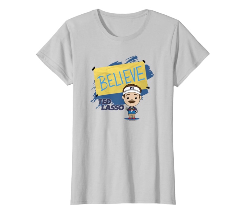 Photo 1 of Ted Lasso Believe Motivational Chibi Style Logo T-Shirt (Small)