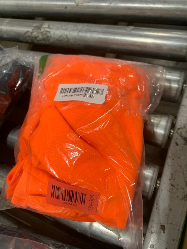 Photo 1 of L&M® Hi Vis T Shirt Safety Lime Orange Long Sleeve HIGH Visibility (US, Alpha, 4X-Large, Regular, Regular, Orange)