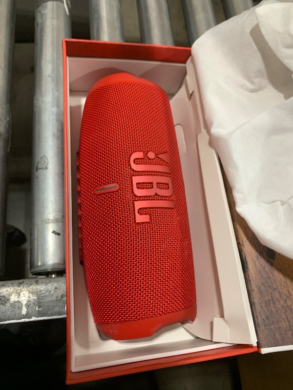 Photo 1 of JBL CHARGE 5 - Portable Bluetooth Speaker - Red (Renewed)