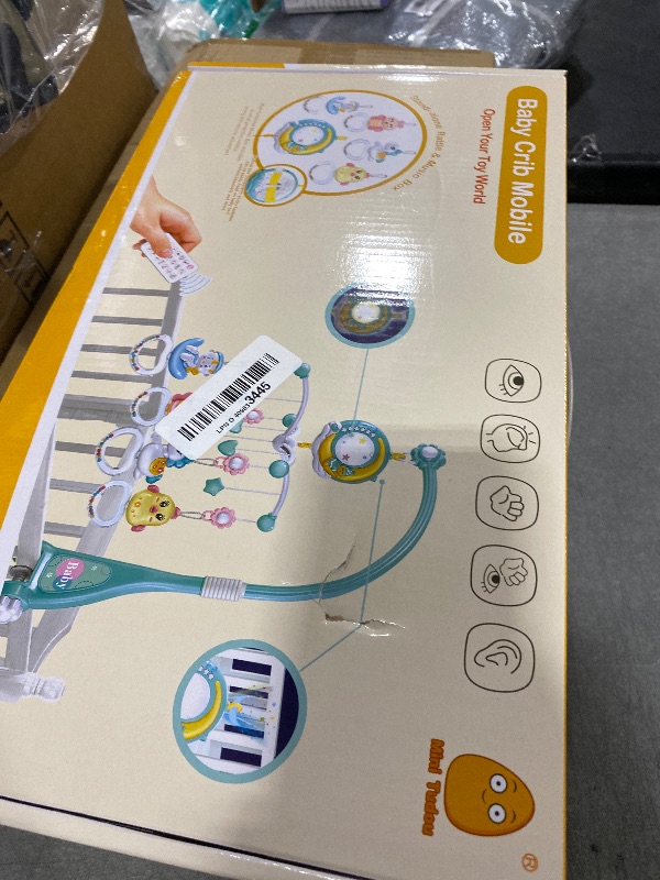 Photo 1 of Baby Musical Crib Mobile with Timing Function Projector Lights,Stand-Along Rattles and 150 Melodies Music Box with Remote Control for Newborn 0-24 Months