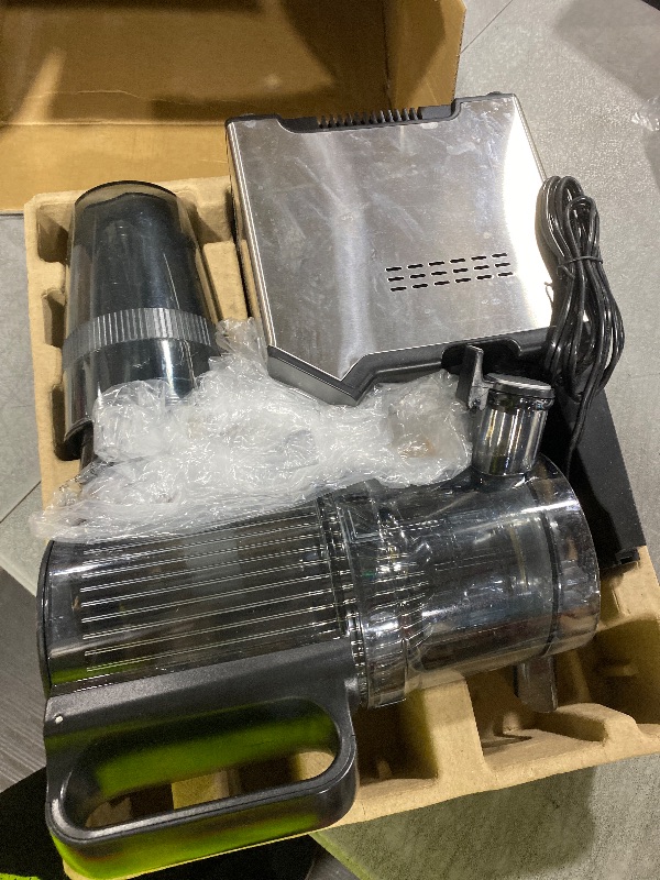 Photo 1 of WHUTO Cold Press Juicer, Juicer Machines with 4.35'' Wide Feed Chute, Stainless Steel Masticating Juicers Easy to Clean, Ergonomic Operational Panel Design, High Juice Yield, Red Knob