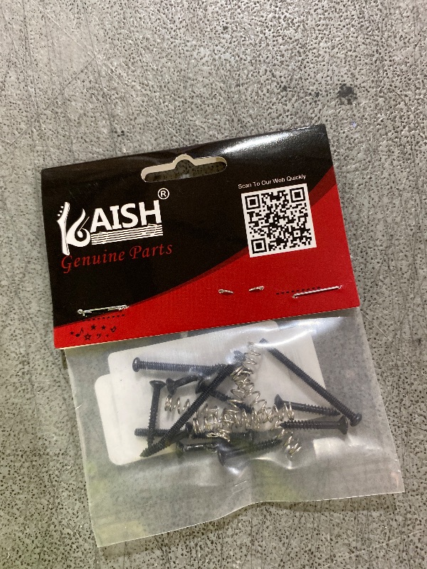 Photo 1 of KAISH American Thread Humbucker Pickup Height Screws Humbucker Pickup Ring Pickup Surround Frame Mounting Screws Springs for USA thread pickups Black