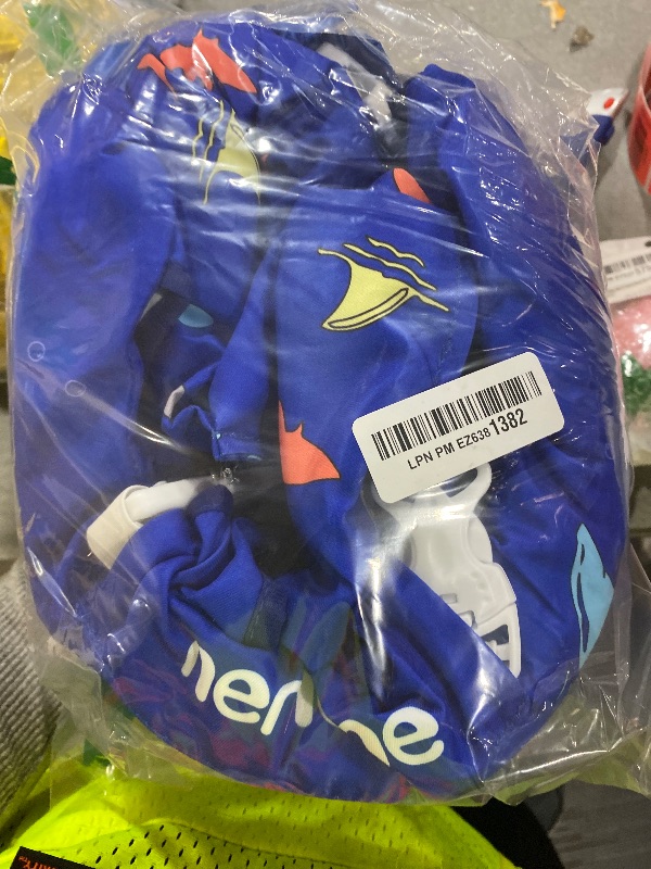 Photo 1 of Nemone Toddler Swim Vest for 22-70 lbs Kids Floaties Swim Jacket with Arm Water Wings for Girls Boys 1 2 3 4 5 6 7 Years Old Beach Pool 20 30 40 50 60 66 Pounds Puddle Jumper