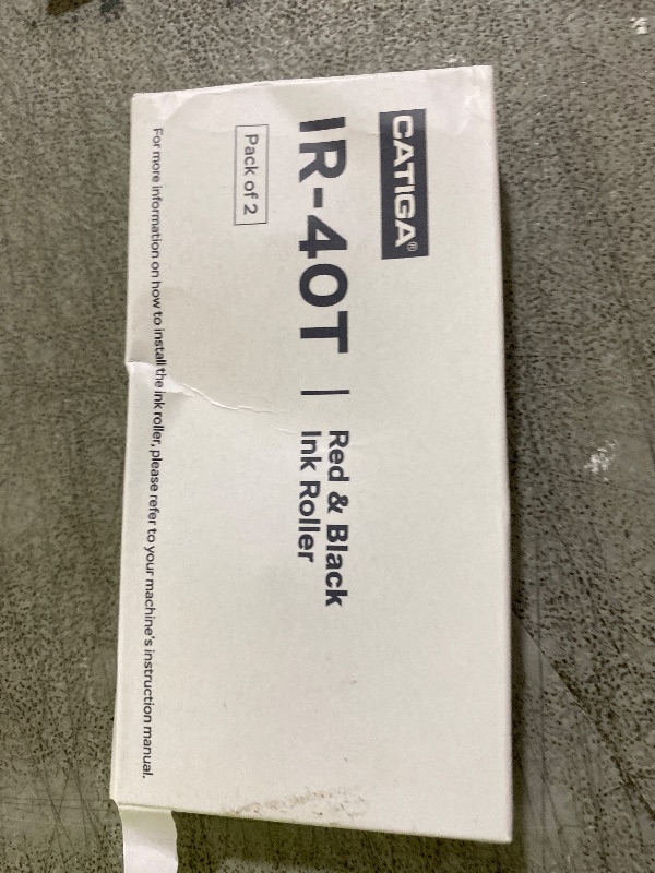 Photo 1 of CATIGA IR-40T Ink Roller Cartridge for Printing Calculators and Adding Machines, Black/Red Pack of 2, Used with Casio HR-100TM HR-150TM HR-170RC, Sharp EL-1750V EL-1801V, CP30A CP90A
