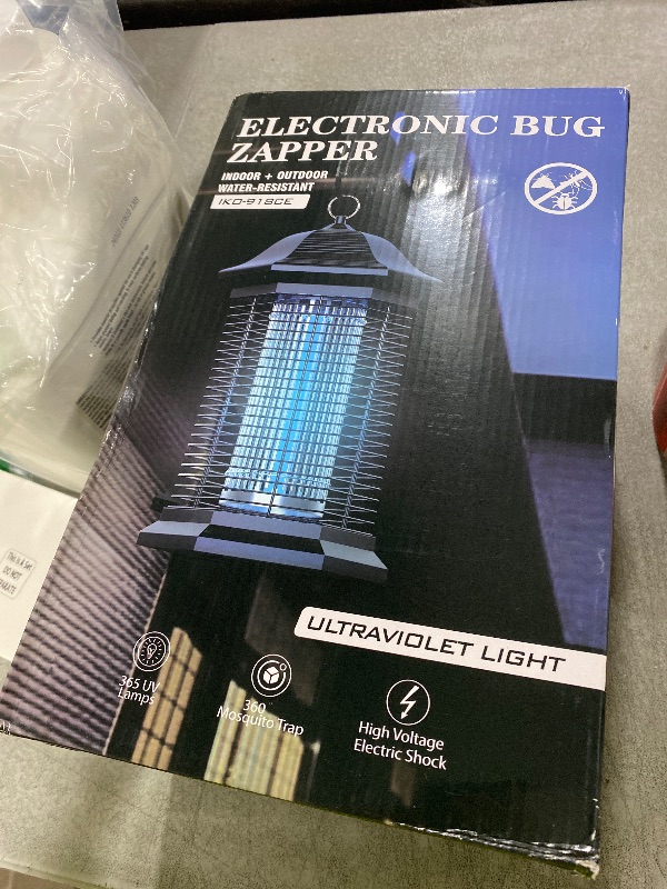 Photo 1 of AMUFER Bug Zapper Outdoor Indoor, 18W Power & 4400V Instant Grid Mosquito Repellent, Insect Control Efficiency Increased 100% Fly Trap for Patio, Backyard, Home