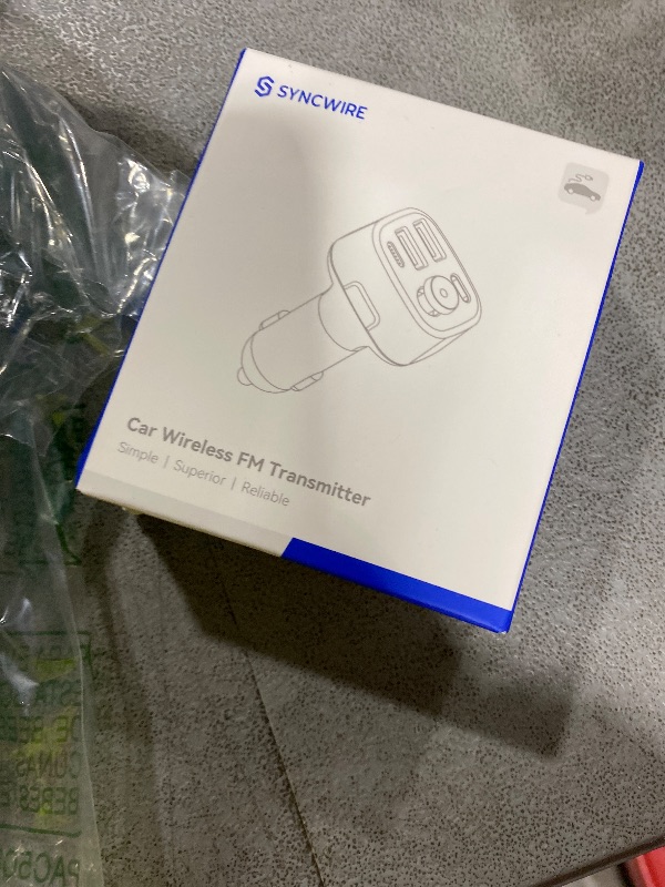 Photo 1 of Syncwire Bluetooth 5.4 FM Transmitter Car Adapter 48W (PD 36W & 12W) [Light Switch] [HiFi Bass Sound] [Fast Charging] Wireless Radio Music Adapter LED Display Hands-Free Calling Support USB Drive