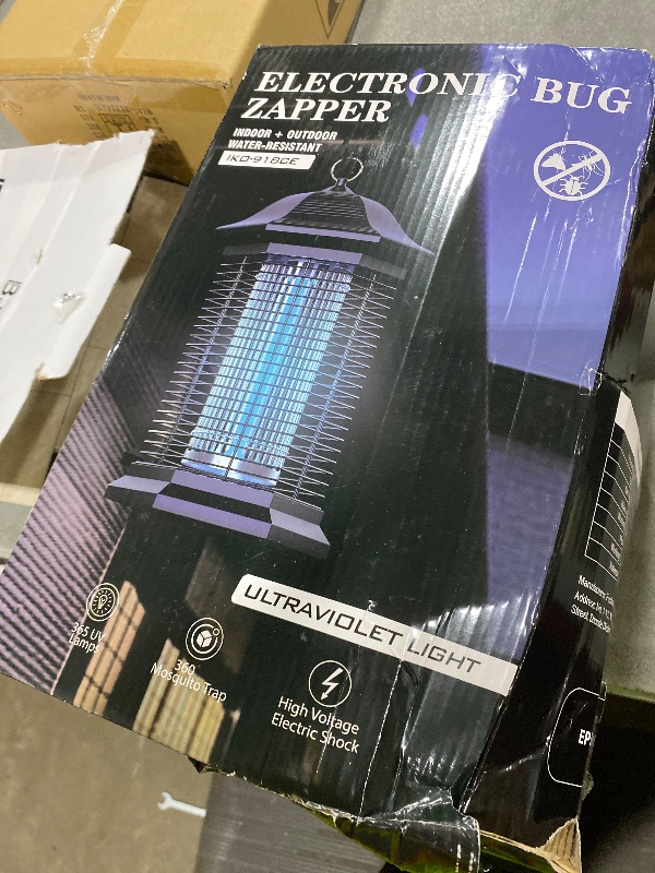 Photo 1 of AMUFER Bug Zapper Outdoor Indoor, 18W Power & 4400V Instant Grid Mosquito Repellent, Insect Control Efficiency Increased 100% Fly Trap for Patio, Backyard, Home