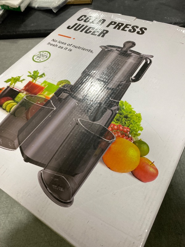 Photo 1 of Juicer Machines with 5.4" Large Feed Chute, 400W Cold Press Juicer for Whole Vegetables and Fruits, Slow Masticating juicer Easy to Clean Juice Extractor Machine High Juice Yield(Titanium Gray)