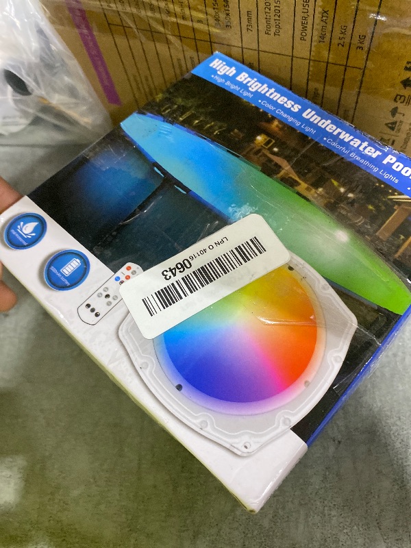 Photo 1 of Submersible Pool Lights with Remote, High Brightness Swimming Led Pool Lights for Above Ground Pools Waterproof, 9 Modes Underwater Magnetic Pool Light for Inground Pool-1pc