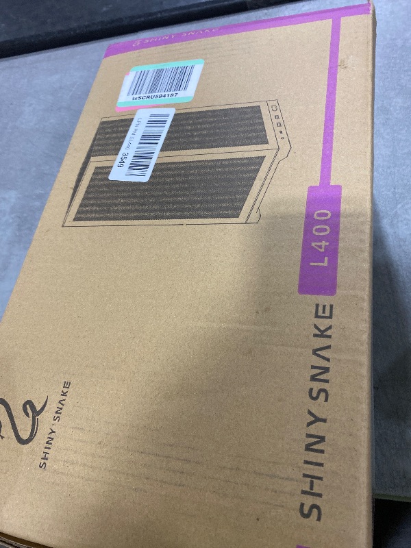 Photo 1 of ShinySnake L400 Mesh Mini ITX Gaming Case - 12.1L Small Form Factor High Airflow, Vertical GPU Mount up to 350mm, ATX PSU Compatibility, Cable Management, PCIe 3.0 & DP 1.4 Cable Included, Black
