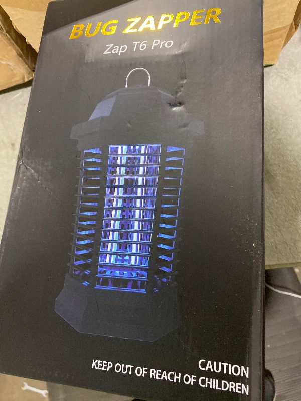 Photo 1 of GOOTOP Bug Zapper Outdoor, Mosquito Zapper, 3 Prong Plug in Electric Fly Zapper, Mosquito Killer, Fly Traps, Flying Insects Zapper Indoor Outdoor 90-130V, 4200V, ABS Plastic Outer (Black)
