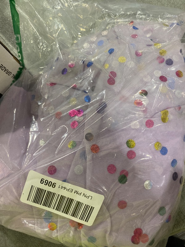 Photo 1 of IMEKIS Toddler Flower Girl Dress: Infant 5th 6th Birthday Outfit Cake Smash Photoshoot Kids Princess Formal Easter Dress Baby Tutu Tulle Tea Party Graduation Wedding Guest Purple Confetti 5-6 Years