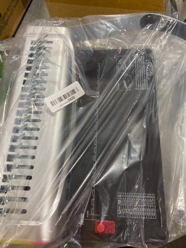 Photo 1 of MAKEASY Binding Machine, 21-Hole, 450 Sheets, Comb Binding Machines with 1 Box Comb Bindings Spines, Comb Binder for Letter Size, A4, A5 Paper