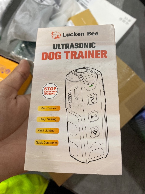 Photo 1 of Lucken Bee Dog Bark Deterrent Devices, Anti Barking Device for Dogs, 3 Modes Ultrasonic Dog Training Remote Control Effective & Safe Pet Corrector Behavior Portable Indoor Outdoor Uses