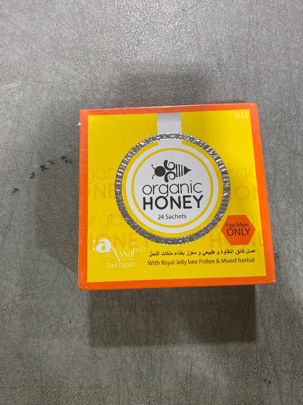 Photo 1 of Organic Natural Honey infused with Natural Jelly, Honey Bee Pollen & 100% Mixed Natural Herbs (Large Pack of 24 Sachets 10Gram Each)