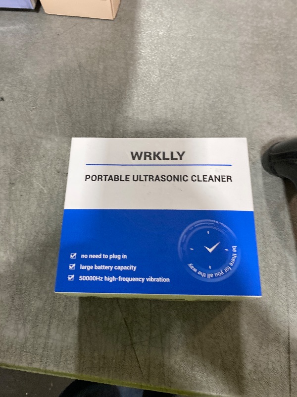 Photo 1 of Wrklly Rechargeable Ultrasonic Retainer Cleaner Machine | 50kHz 1.9 inch Ultra-Thin Portable | Night Guard Aligners Jewelry |6pcs Cleaner Tablets Included | Quick & Deep Clean Modes | Oral Dental Care