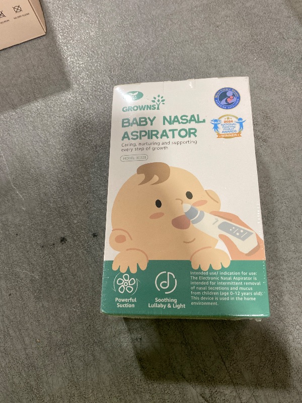 Photo 1 of GROWNSY Nasal Aspirator for Baby, Electric Baby Nose Sucker with Larger Suction Chamber and More Powerful Suction, Automatic Nose Cleaner with Music and Light Soothing Function