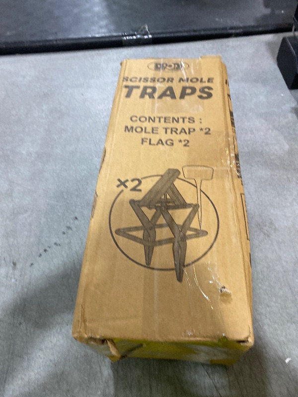 Photo 1 of Mole Traps 2 Pack, Scissor Mole Trap That Kill Best?Mole Traps for Lawns Ground?Easy Step Mole Eliminator?Black Coated