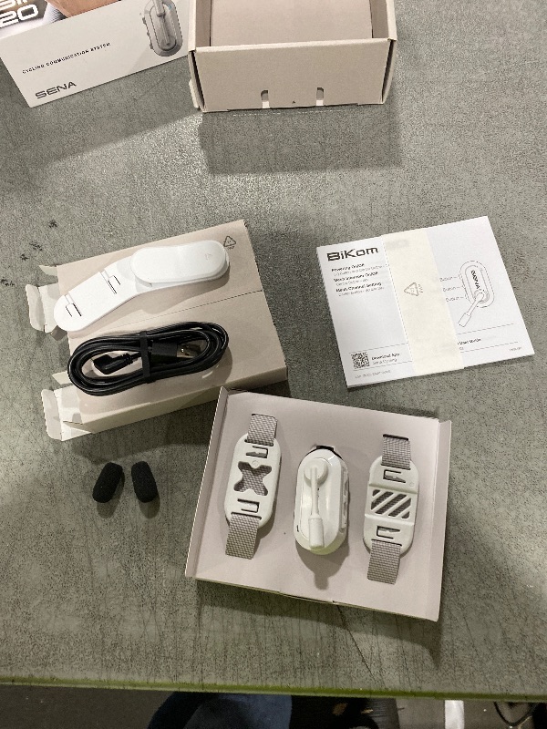 Photo 1 of Sena BiKom 20 Ultimate Cycling Communication System, Lightweight - Weighing Only 20 Grams (White, Single Pack)