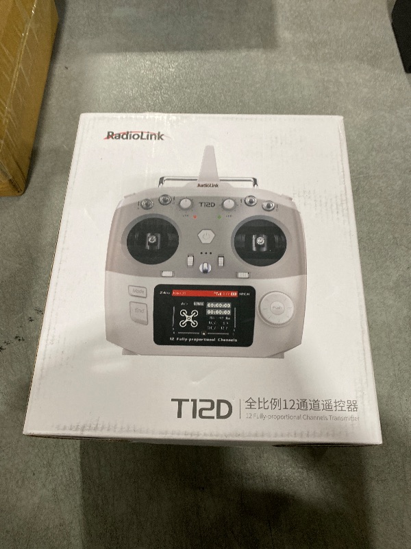Photo 1 of Radiolink T12D 12 Channels RC Transmitter and R12F Receiver, Support ELRS Long-Range Module, 2.4GHz Remote Radio Controller for RC Airplane, Drone, Car, Boat and More (Mode 2 Left Throttle)