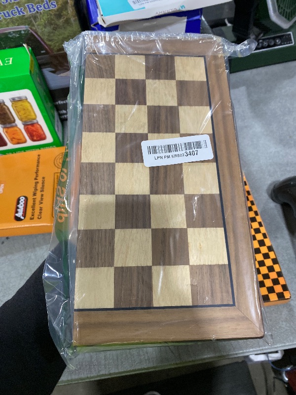 Photo 1 of Magnetic Wooden Chess Set for Adults Kids 12'' Chess Board with Handmade Pieces, Folding Portable Travel Unique Chess Sets Game for Tournament Professional Beginner