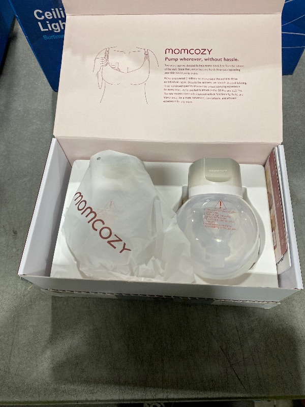 Photo 1 of Momcozy Hands-Free Breast Pump S12 Pro, Wearable & Portable Pump with Soft DoubleFit Flange, 3 Modes | 9 Levels Double Electric Pump, Smart Display, 24mm, 2 Pack, Cozy Grey