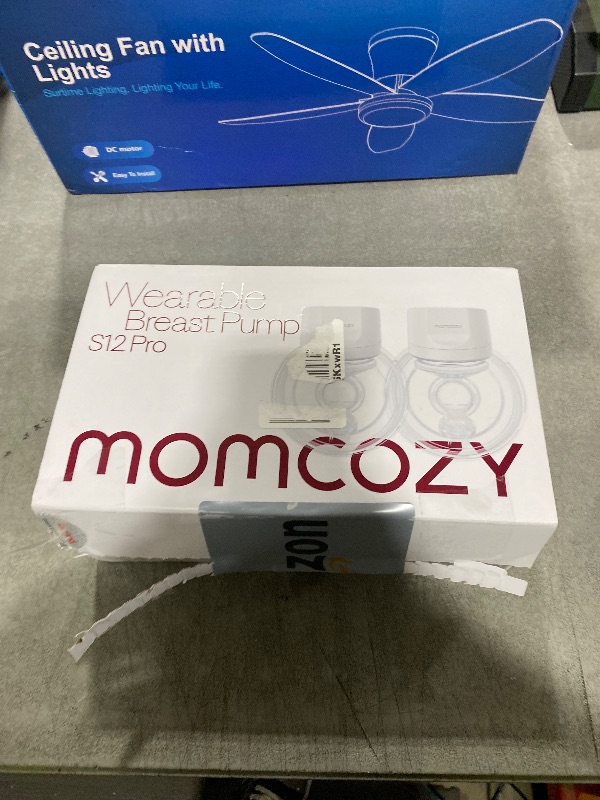 Photo 1 of Momcozy Hands-Free Breast Pump S12 Pro, Wearable & Portable Pump with Soft DoubleFit Flange, 3 Modes | 9 Levels Double Electric Pump, Smart Display, 24mm, 2 Pack, Cozy Grey