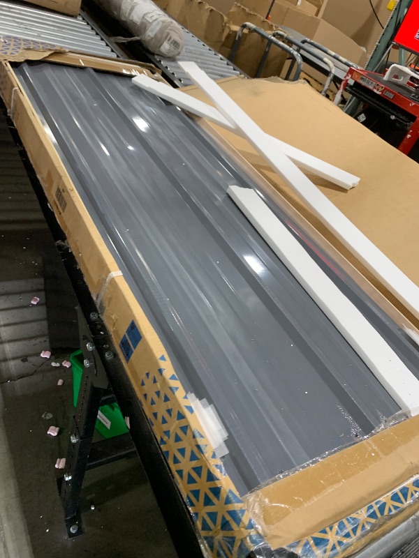 Photo 1 of Metal Roofing Panels 20 Pcs 99 sq.ft Roof Panels Galvanized Steel with Screw Resistant,Versatile and Durable Suitable for Garages,Sheds, Stables and Mobile Homes Gray