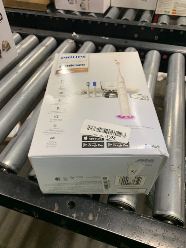 Photo 1 of Philips Sonicare DiamondClean Smart 9500 Electric Toothbrush, Sonic Toothbrush with App, Pressure Sensor, Brush Head Detection, 5 Brushing Modes and 3 Intensity Levels, White, Model HX9923/01