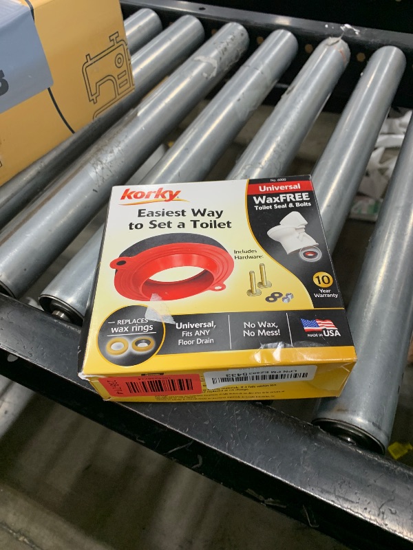Photo 1 of Korky 6000BP Universal Toilet WaxFree Seal with Hardware - Toilet Installation Made Easy - Made in USA , Red