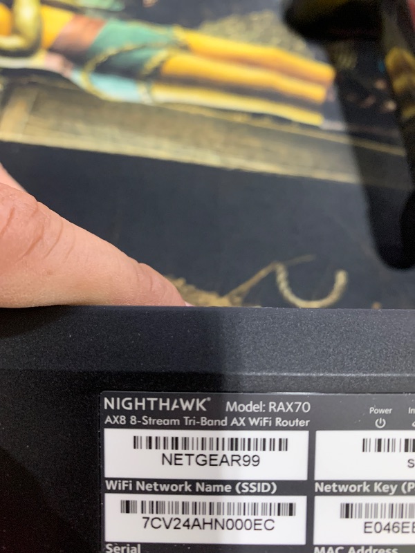 Photo 1 of NETGEAR Nighthawk 8-Stream WiFi 6 Router (RAX70) - Security Features, AX6600 Tri-Band Wireless Speed (up to 6.6 Gbps) - Coverage up to 2,500 sq. ft., 40 Devices