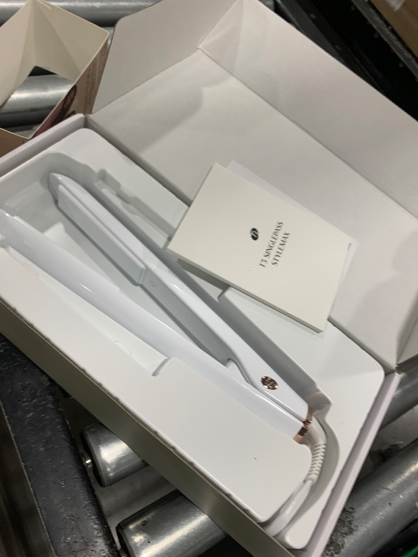 Photo 1 of T3 SinglePass StyleMax Professional 1" Ceramic Flat Iron with Custom Heat Automation, 9 Heat Settings, Longer Ceramic Plates, For Straightening, Waving, Curling & Styling