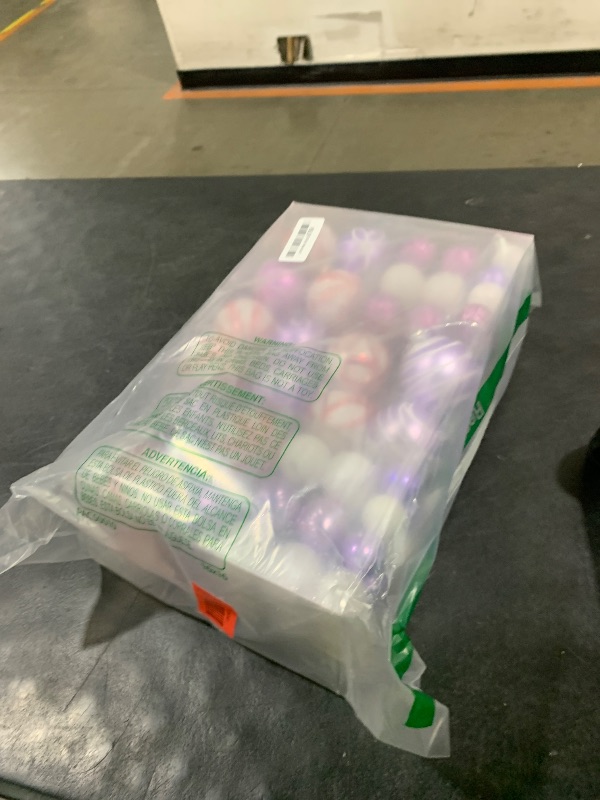 Photo 1 of 100Pcs Christmas Tree Ball Ornaments Set, Lavender and White Assorted Shatterproof Christmas Balls Decorations, Decorative Hanging Baubles for Holiday Weeding Party Home Decor