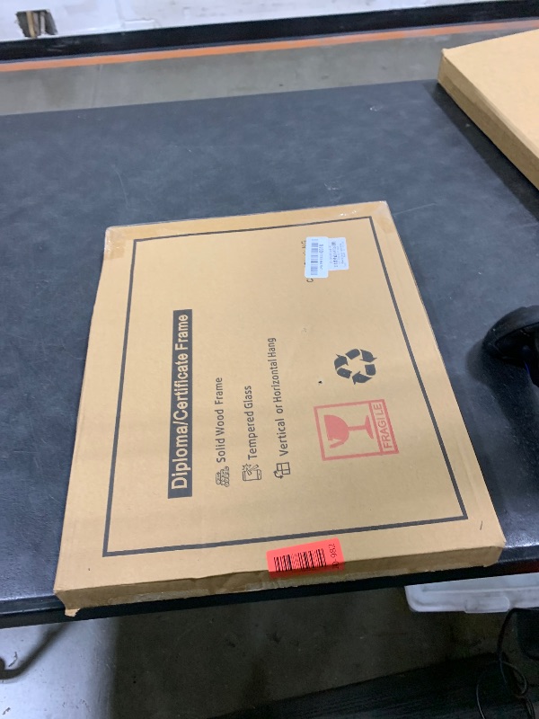 Photo 1 of GMFrames 8.5x11 Wood Diploma Frame with Navy Mat or Display 11x14 Certificates without Mat,Tempered Glass,Rustic Black Finish with Gold Trim