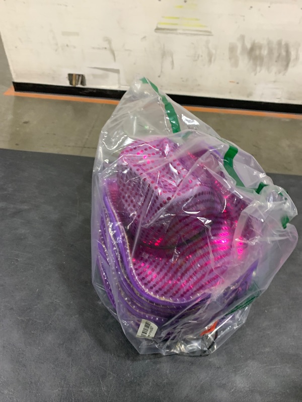 Photo 1 of Kigeli 10 Pcs Flashing Cowboy Hats for Western Role Play (Purple, Sequin)
