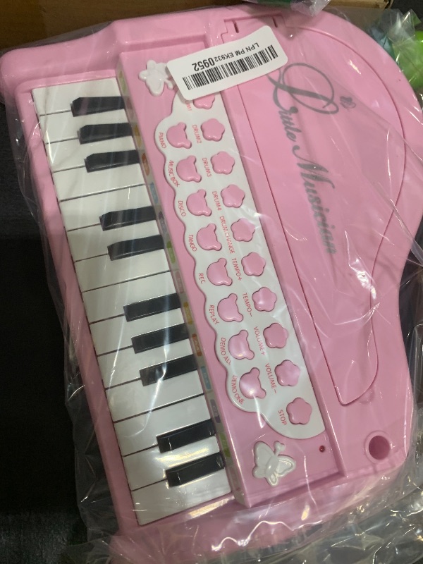 Photo 1 of Love&Mini Pink Piano Toys for 1+Years Old Girls First Birthday Gifts Toddler Piano Music Toy Instruments with 24 Keys and Microphone