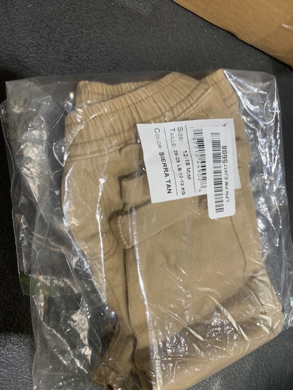 Photo 1 of The Children's Place,Baby Boys,and Newborn Long Sleeve Dress Shirt and Pants 2-Piece Set,Tan Plaid Set,12 Months,18 Months MISSING TOP