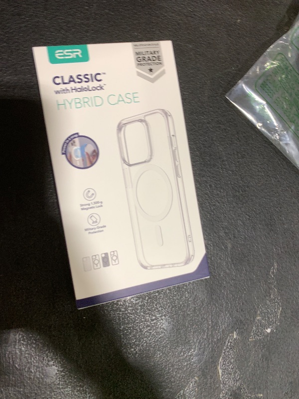 Photo 1 of ESR for iPhone 14 Pro Max Case, Compatible with MagSafe, Shockproof Military-Grade Protection, Yellowing Resistant, Magnetic Classic Hybrid Case (HaloLock), Clear