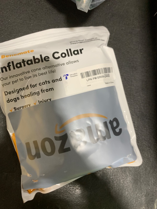 Photo 1 of BENCMATE Inflatable Dog Cone Collar Alternative, Soft Dog Cone for Small Medium Large Dogs and Cats, Neck Recovery ECollar Donut Collar After Surgery (Large, Constellation)