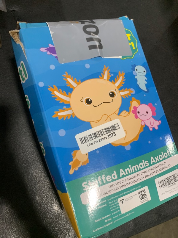 Photo 1 of gnomantic 5 Pieces Axolotl Stuffed Animals with Babies Inside Belly - 1 Mommy Stuffed Axolotl with 4 Babies - Blue Axolotls Plush Toy for Kid Age 3-8, Gift Ideal for Christmas, Valentine's, Birthday