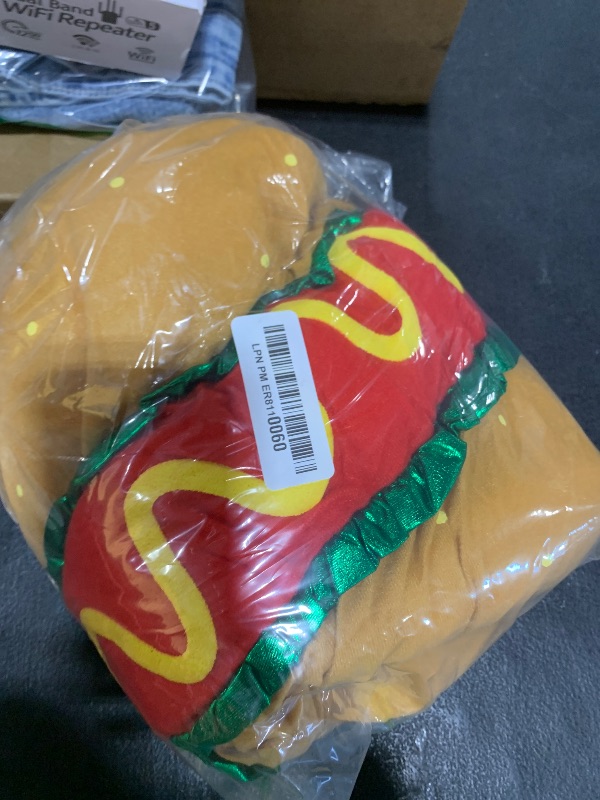 Photo 1 of ABLAZEZAI Pet Christmas Costumes, Dog Funny Hot Dog Clothes, Cat Puppy Party Cosplay Apparel Accessories, Halloween Christmas Clothing for Small Medium Large Pets (XXL)