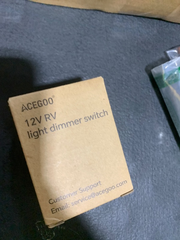 Photo 1 of acegoo 12V Dimmer Switch Aluminum RV Light Dimmer High-Side PWM Dimmer, Perfect for Camper Van Boat Trailer Truck Cars, Works with 12V LED Light Fixture, Rotary Dimming (6A-Upgrade)