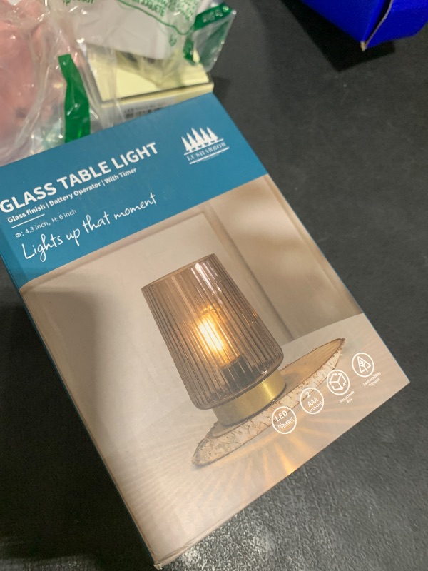 Photo 1 of Battery Operated Lamp with Timer, Small Cozy Table Lamps for College Dorm, Aesthetic Cordless Battery Powered Decorative Lamp for Bedside Living Room Shelf Amber
