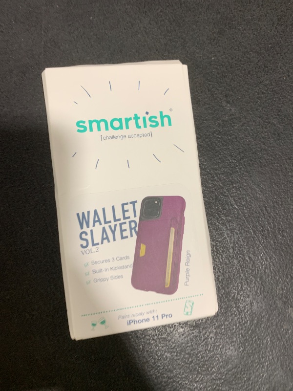 Photo 1 of Smartish® iPhone 11 Pro Wallet Case - Wallet Slayer Vol. 2 [Slim Protective Kickstand] Credit Card Holder (Silk) - Purple Reign