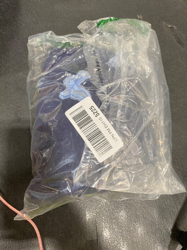 Photo 1 of Verdusa Women's Y2k 3D Butterfly Bell Sleeve Tops Off The Shoulder Crop Tops Long Sleeve T Shirts Dark Blue Small